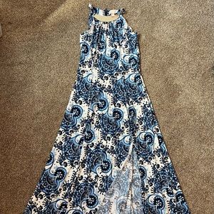 Michael Kors Paisley Print Maxi Dress SZ S